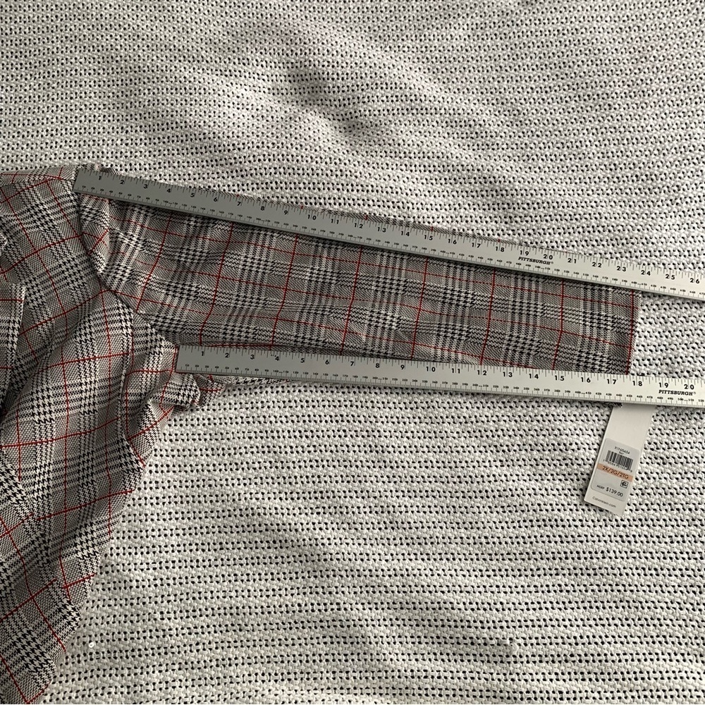 Calvin Klein 2X Plaid Single Button Blazer Preppy Career Old Money Houndstooth - Picture 15 of 16